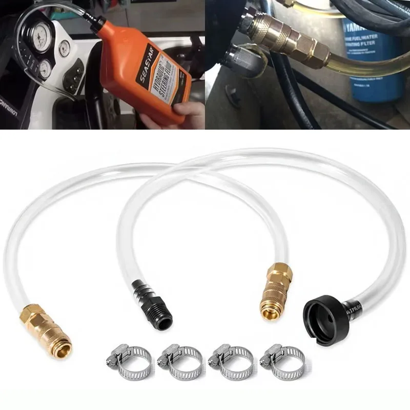 1Set Bleed Kit Oil Filler Kit For Seastar Hydraulic Steering Systems Bridge Tube Hose Marine Boat Yacht Accessories Repair Tools