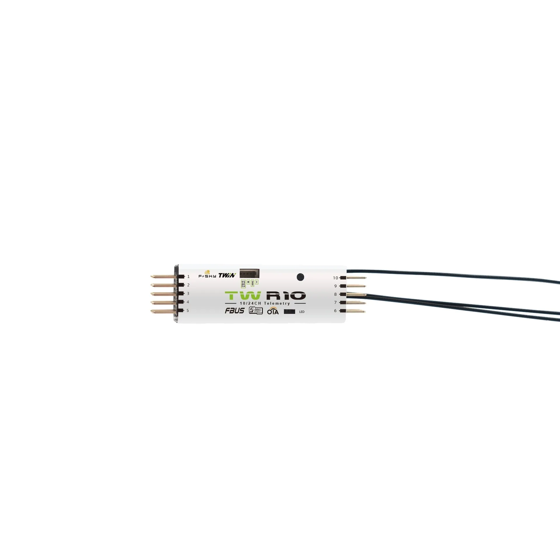 FrSky TW R10 & SR10 Dual 2.4G Band Receiver 10 Channels for Fixed Wing