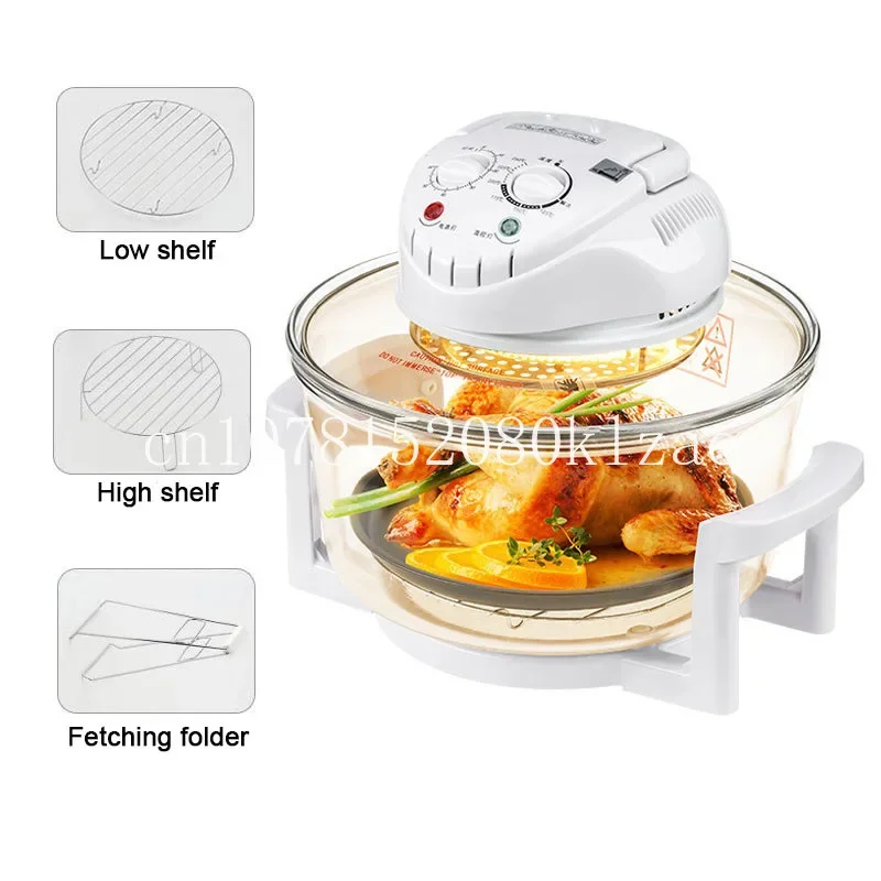 Oven gelombang Ultra inframerah konvensional, penggorengan listrik, Oven Turbo, Oven Halogen, 12l, 1300W