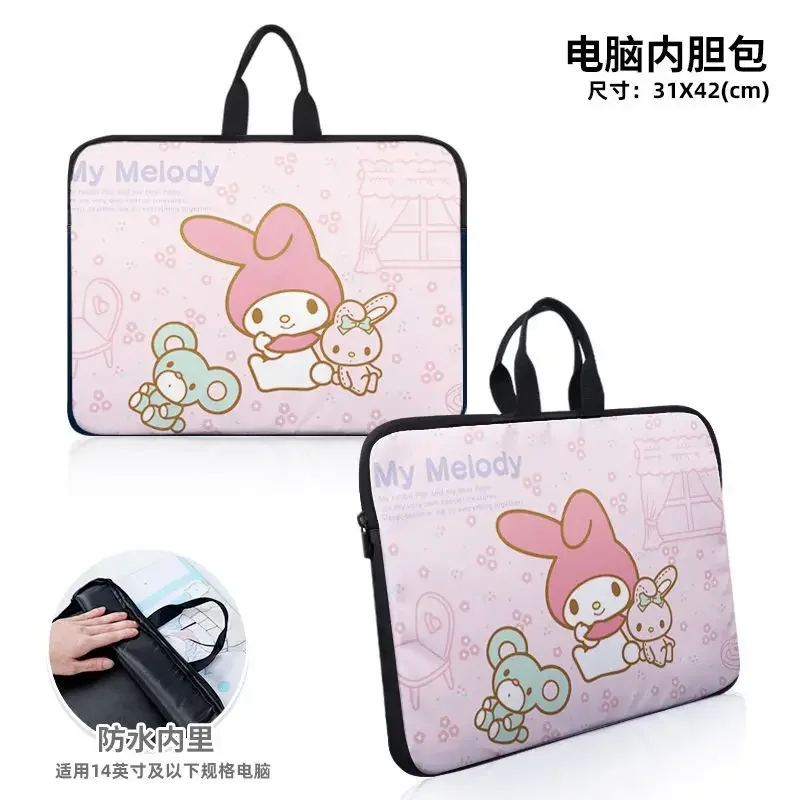 Sanrio baru Clow M tas tangan komputer ringan kartun lucu kapasitas besar tahan noda tas bahu tunggal