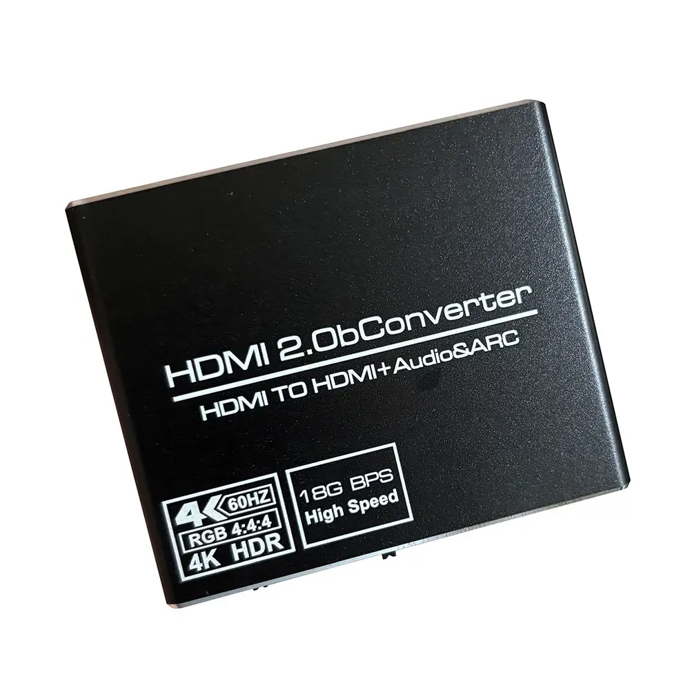 4K 60Hz HDMI2.0b HDMI To HDMI 3.5MM Audio ARC 5.1CH HDMI Audio Extractor HDCP2.2 HDR10 Video Converter for Laptop PC TV Speaker