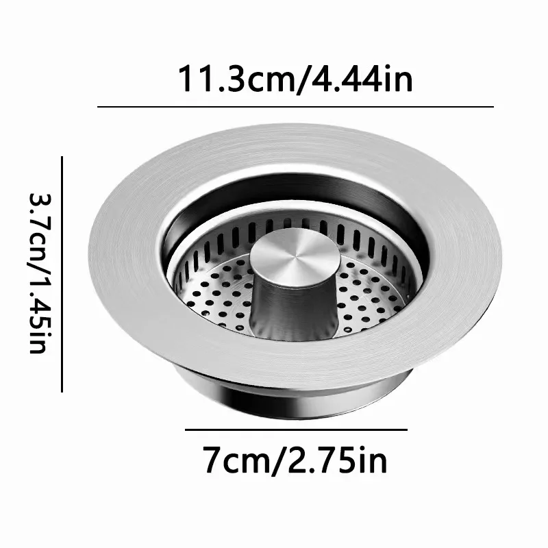 Kitchen sink strainer pop-up core sink drain filter sink press deodorizing filter leak stopper image 6