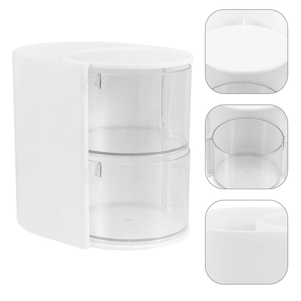 

Makeup ganizer Countertop Plastic Large Hair Cup Beauty Storage Box Brushes Dresser Perfume Holder Multilayer Rotating Design