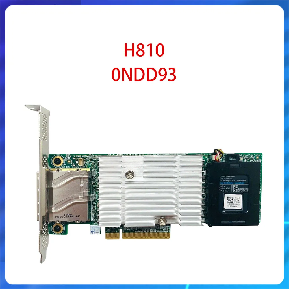 

Used Original 0NDD93 PERC H810 Battery for PowerEdge RAID Controller SAS SATA RAID Controller NDD93 Array Card 1G PCI-E Card