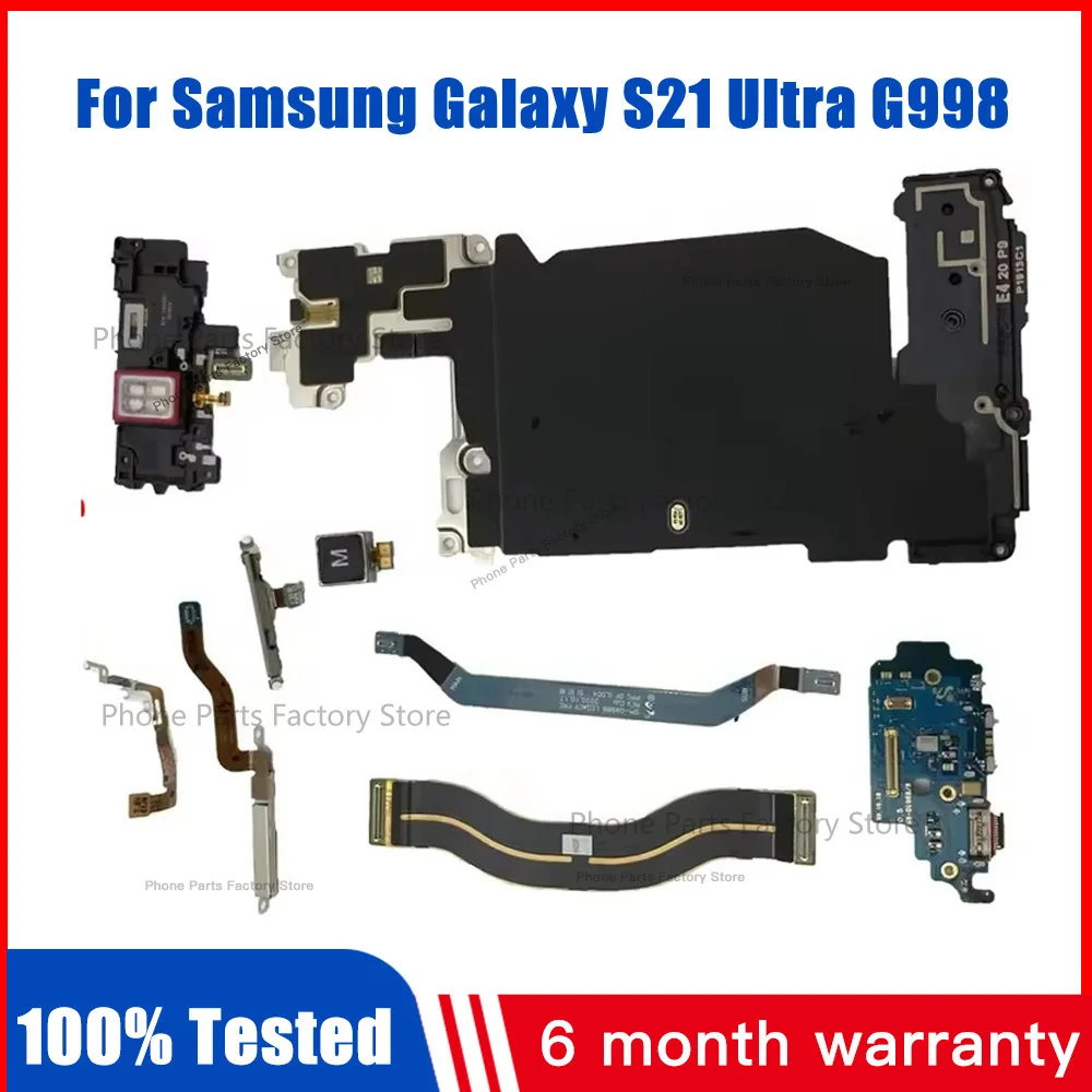 Tested For Samsung Galaxy S21 Ultra G998 Signal Antenna NFC WIFI LCD Wireless Charging Board Flex Cable Microphone 5G mmWave