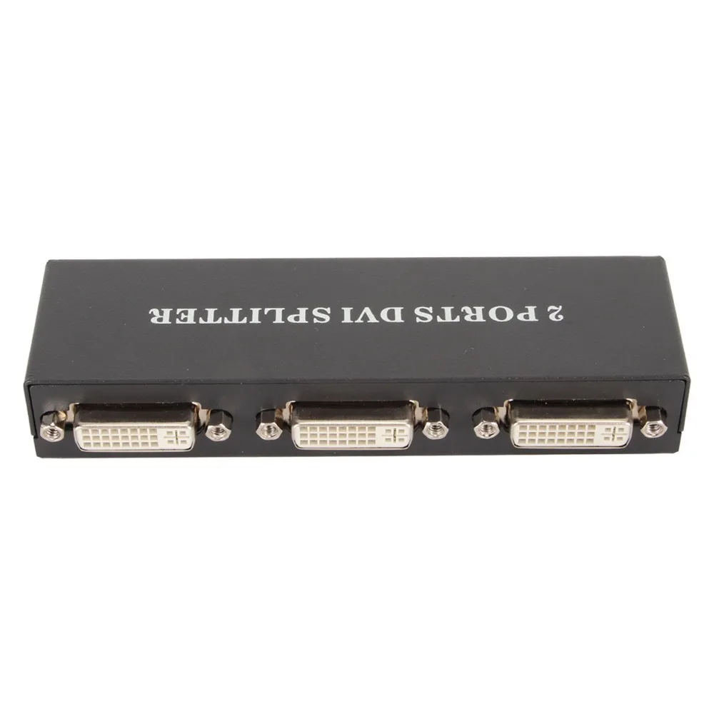 1 In 2 Out 1x2 DVI Splitter Support Resolution Up to 1920*1080 for US Plug 2 Port DVI Video Splitter