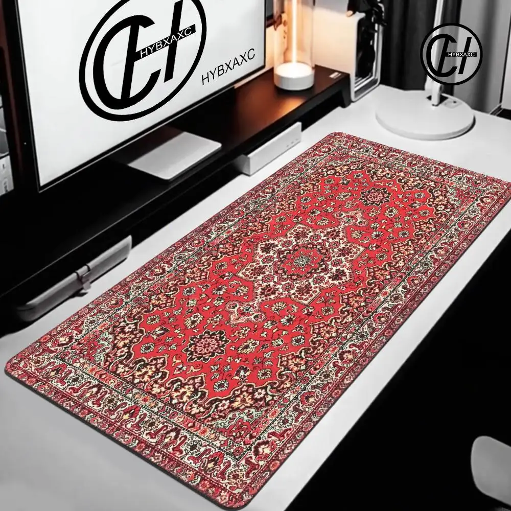 Religious Carpet Pattern Mouse Pad Desk Mouse Pad Cute HD Desk  Extended Gaming Keyboard Mats Large 100x50cm XXL Gamer Mousepad