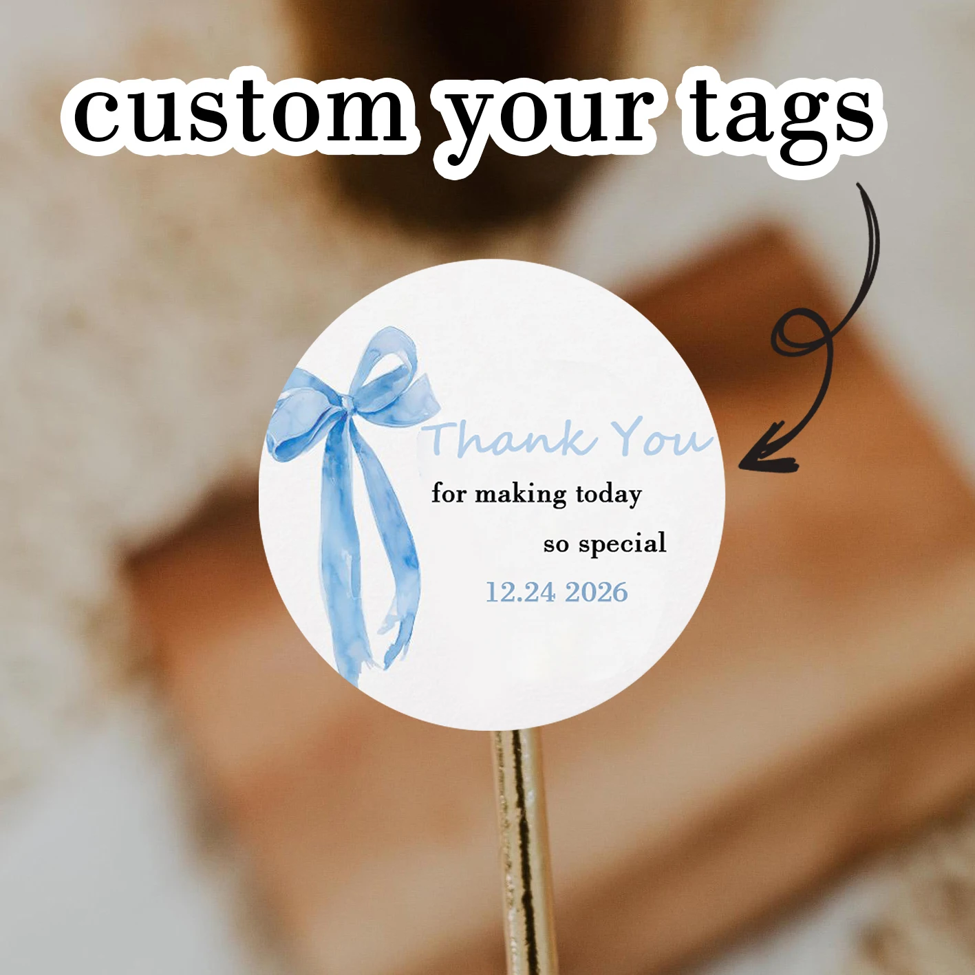 

90pcs custom personalized name and birthday cards (suitable for weddings, christenings, parties, and gift packaging)