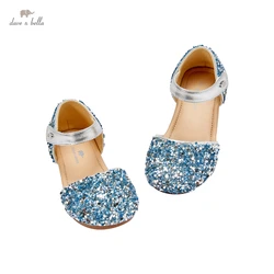 Dave Bella Princess Leather Shoes Kids Diamond Children Girl Dance Glitter Shoes Fashion Girls Party Dance Shoe DB2234069