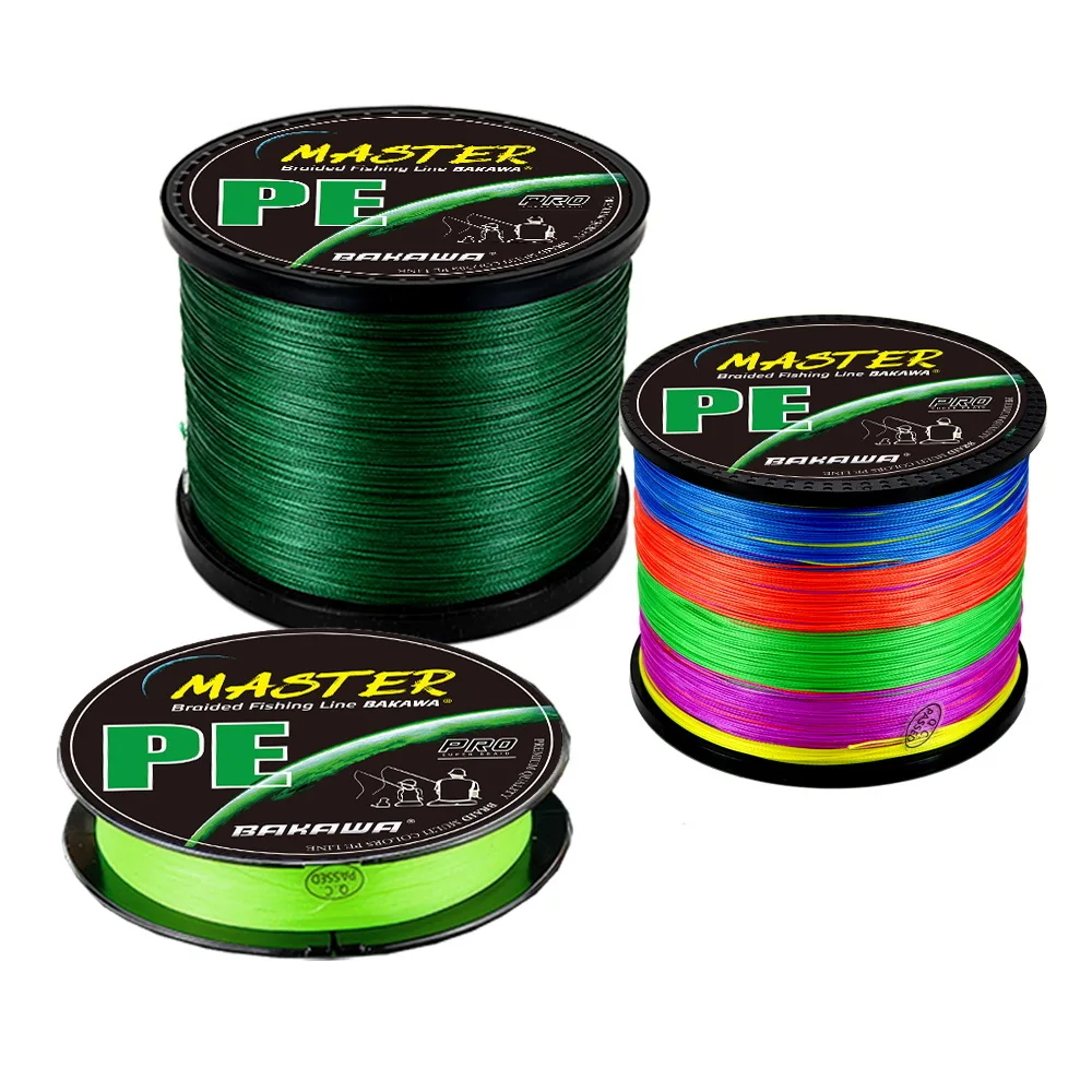BAKAWA 4X geflochtene Angelschnur, PE-Angelschnur, 100 m, 300 m, 500 m, 1000 m, abriebfest, superstark, Multifilament, für sanftes Werfen – Detail 20