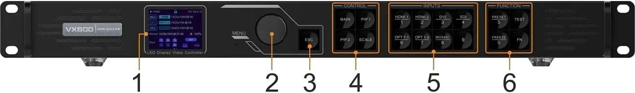 NovaStar VX600 LED Display Controller High Performance Video Processor for Seamless Splicing and Calibration
