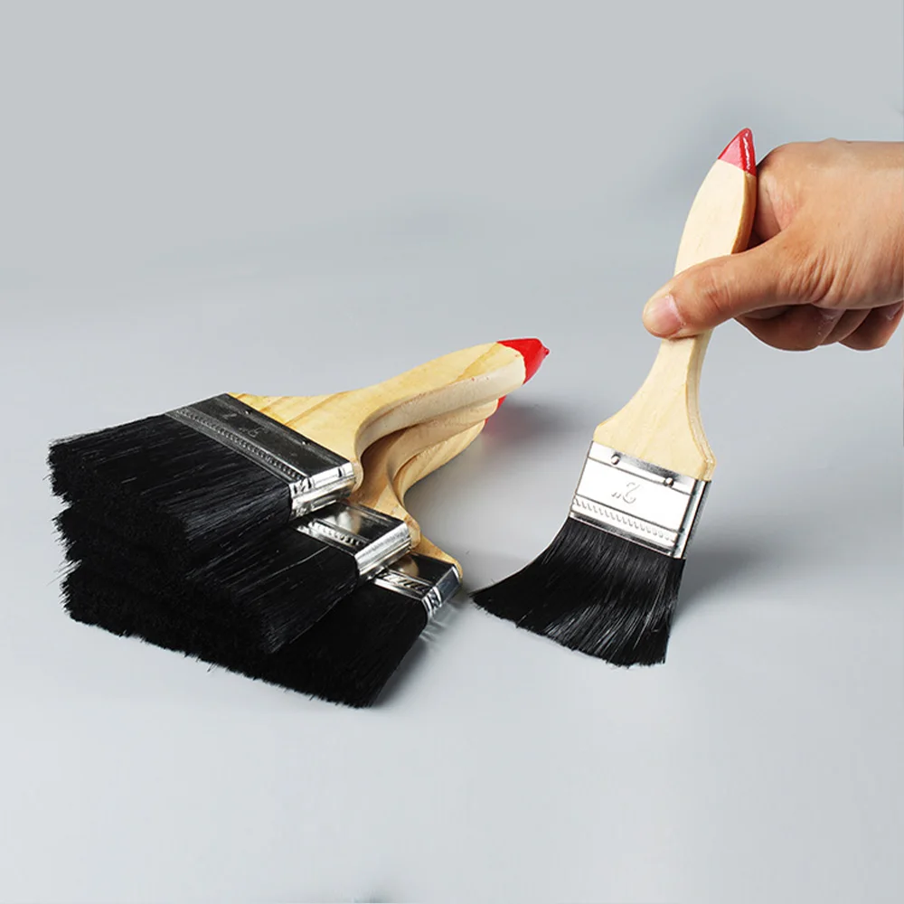 Multifunctional Black Brush, Suitable for Painting, Dust Removal, Glue Application and Wall Painting 1', 2', 2.5', 3', 4', 5', 6