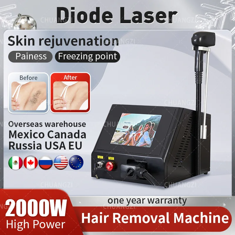 

Factory Price 808 Diode Laser 3 Wavelength 755nm 808nm 1064nm lase Alexandrite Permanent Painless Hair Removal Machine CE ROHS