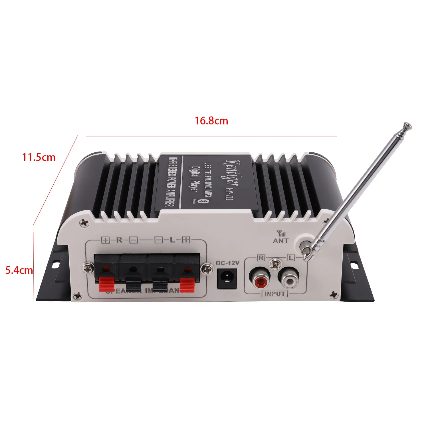 Kentiger hy-v11 bluetooth verstärker 2-kanal super bass audio verstärker mit fernbedienung tf usb fm 85db mp3 fm radio