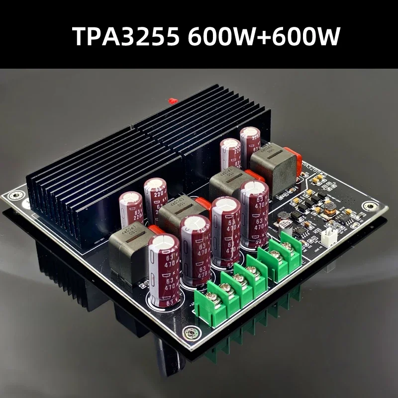 SOTAMIA 1200W Dual TPA3255 Power Amplifier Audio Board 600W+600W 2.0 Hifi Stereo Home Music Class D Amplifier TL072 Op Amp