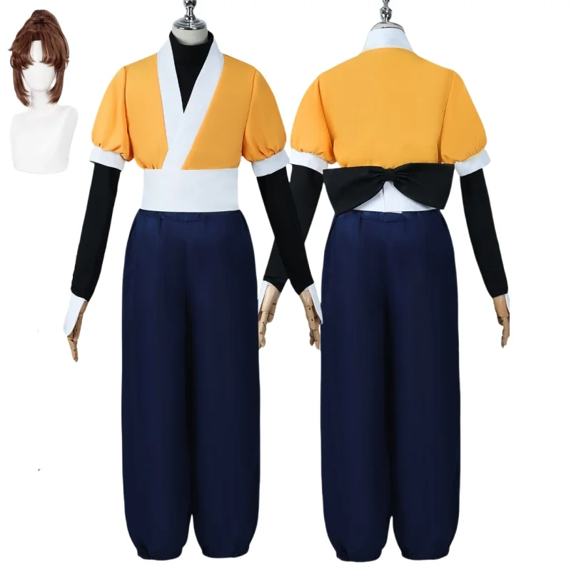 

Anime Oshi No Ko Arima Kana Cosplay Costume Wig Samurai Clothes Yellow Uniform Women Halloween Carnival Party Outfits