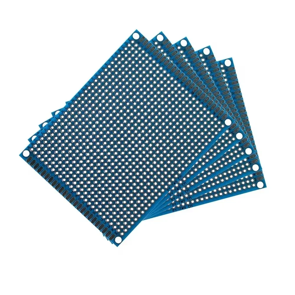 5/10PCS 2x8/3x7/4x6/5x7/7x9cm Double Sided Circuit Board PCB Board Prototype Board Blue Electronic Kit For DIY Soldering Project