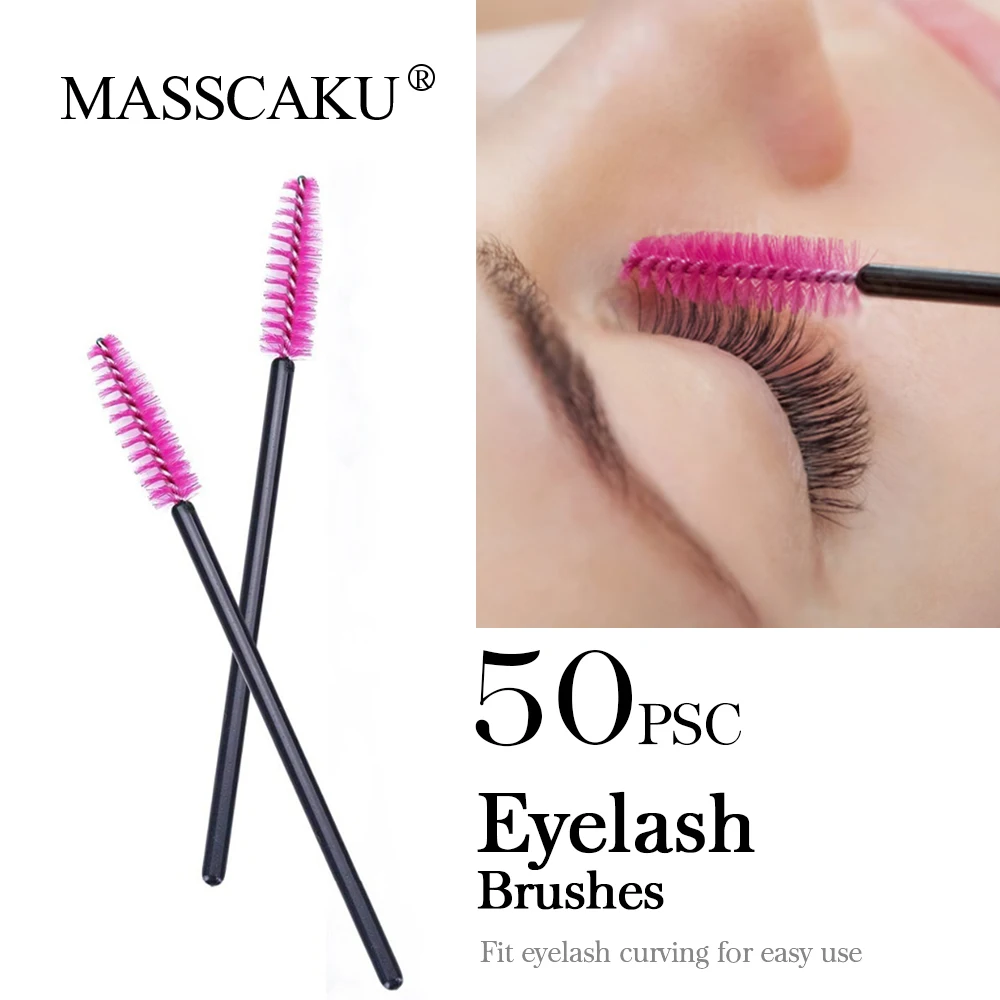 MASSCAKU-Brosses d'extension de cils de poulet de qualité supérieure, maquillage coréen, faux cils, livres, livraison gratuite, 50 pièces par sac