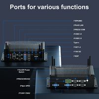 HYSTOU Mini 8 USB 6 COM 2 LAN Industrial Computer Intel Core i5-10210U Fanless PC DP HD-MI Type-c DDR4 Free Shipping