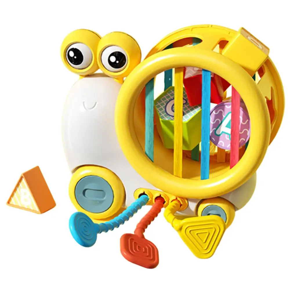 

Snail Shape Sorter Toy Early Learning Interactive Toys Toddler Pushs and Pull Toy Montessori Geometric Shape Recognition Toys