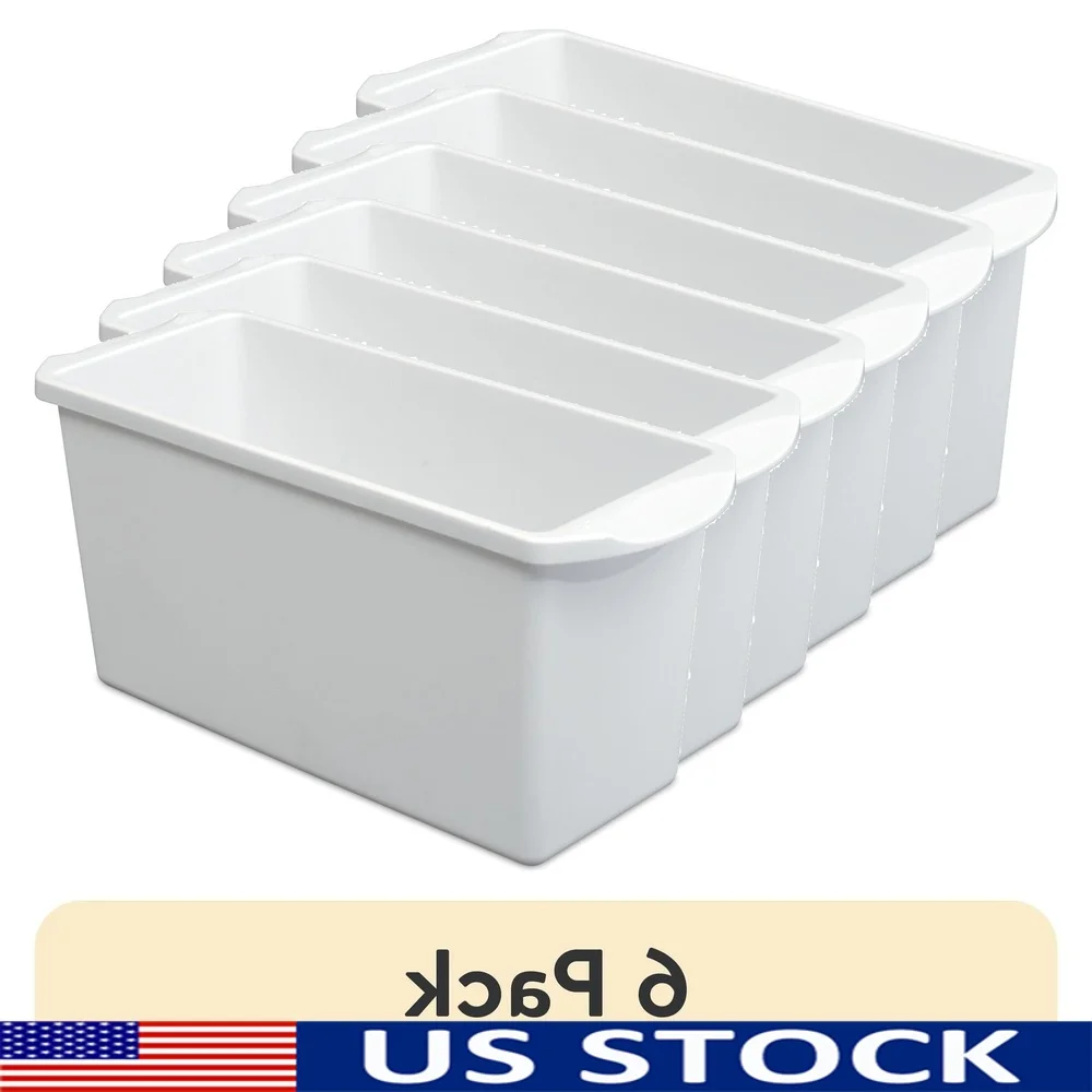 6er-Pack platzsparender Eiswürfelbehälter, schmales Design, BPA-frei, spülmaschinenfest, stapelbar, Gefrierschrank-Organizer, Obst, Gemüse, Fleisch