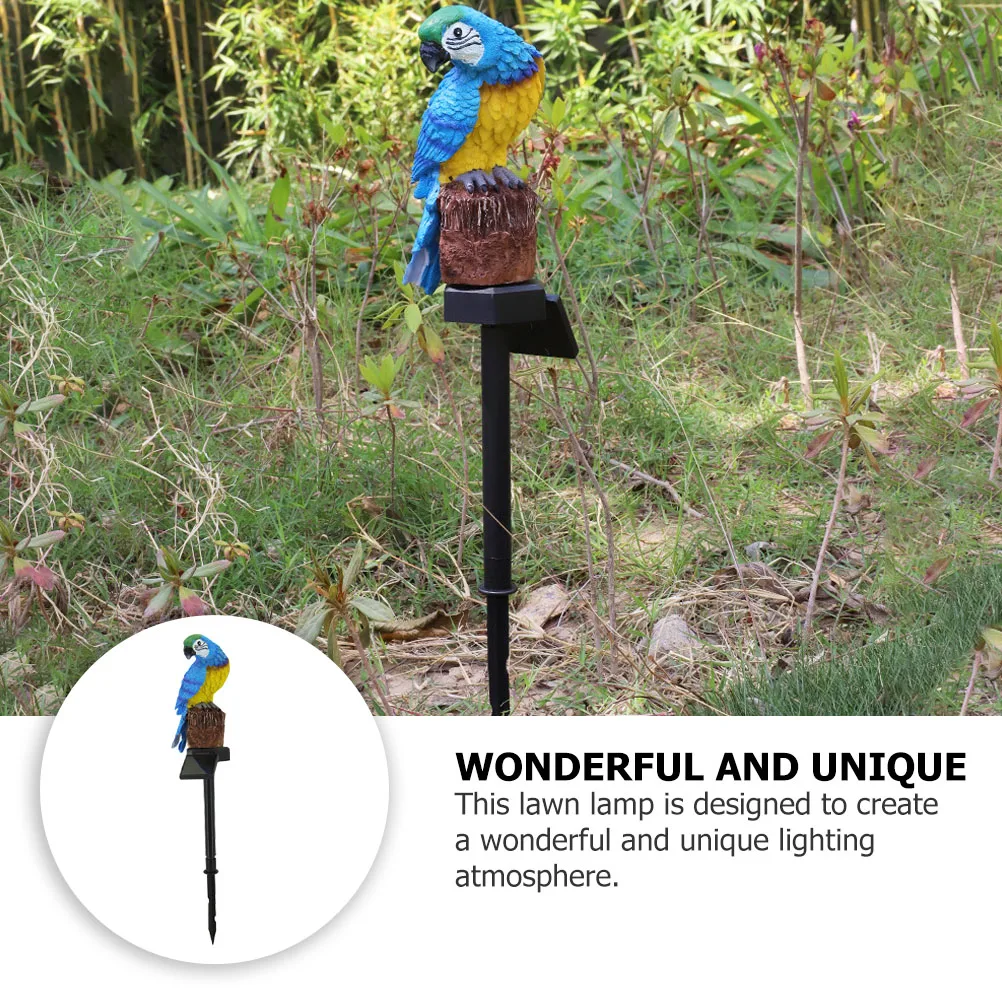 

1pc Solar Lawn Lamps Resin Bird Decorative Outdoor Ground Light Waterproof Garden Landscape Lighting Durable Rain Snow