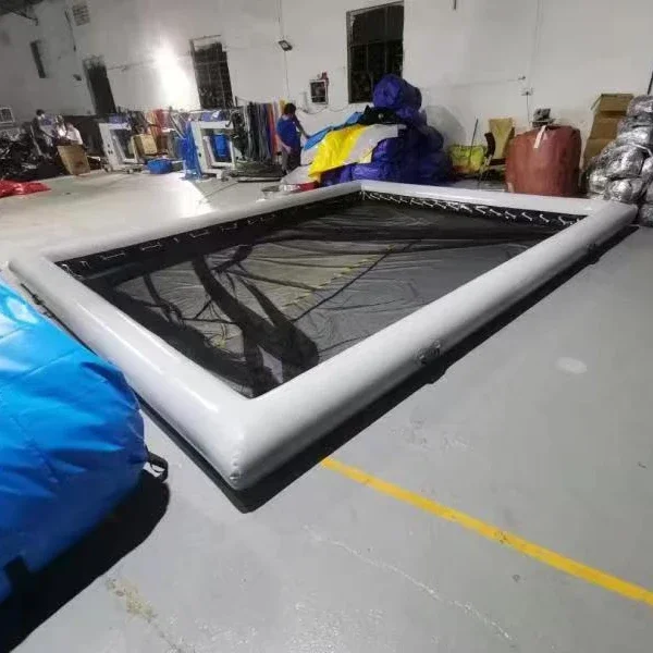 2026 High Quality Floating Inflatable Ocean Sea Pool, Inflatable Yacht Pool With Net