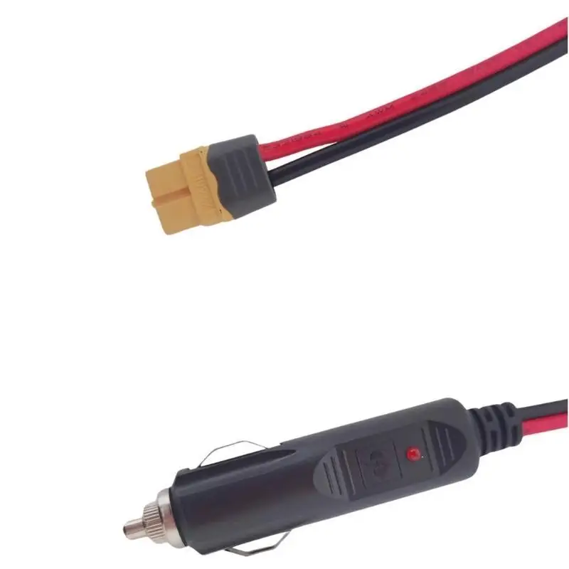 652F XT60 Female to Car Cigarettes Lighters Male Plug Extension Cable 16AWG for Solar Generators and Model Planes