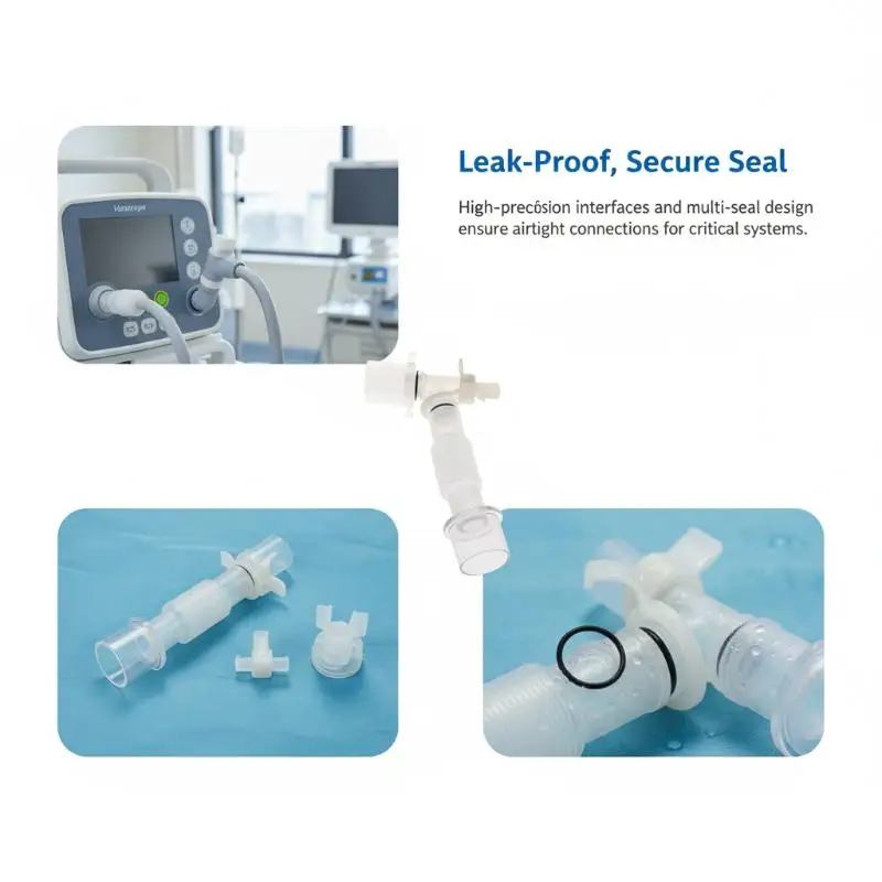 【HB】Anesthesia Extension Tube,Disposable Anesthesia Breathing Circuit,Thread Extension Tube,L-Shaped Rotary Joint, Medical Use