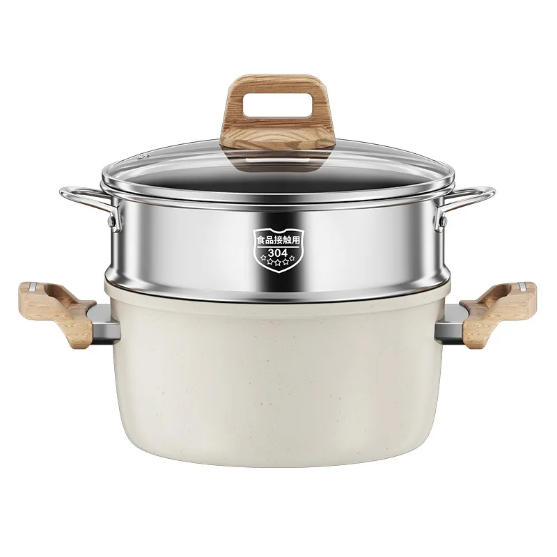 

DSA Maifanshi binaural soup pot household non-stick flat bottom porridge instant noodle soup induction cooker gas universal