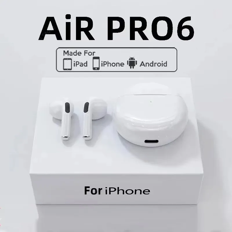 Original Air Pro 6 TWS auriculares inalámbricos Bluetooth 5,3 auriculares Mini auriculares con micrófono caja de carga para auriculares Xiaomi iPhone