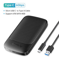 ORICO 6Gbps HDD Enclosure SATA to Type-C HDD Solid State Drive Enclosure Support UASP for 7~9.5mm 2.5-inch SSD/Mobile Hard Drive