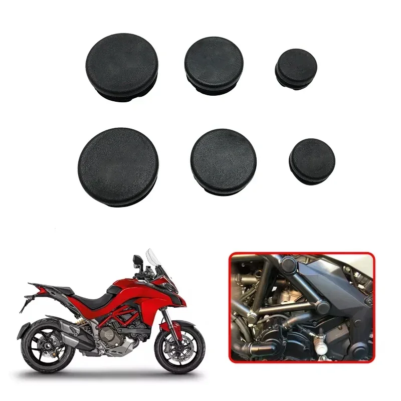 

6PCS Motorcycle Frame Hole Cover Caps Plug Decorative Frame Cap Set Fit For Ducati MTS1200 Multistrada 1200 1200S 2010-2020 2019