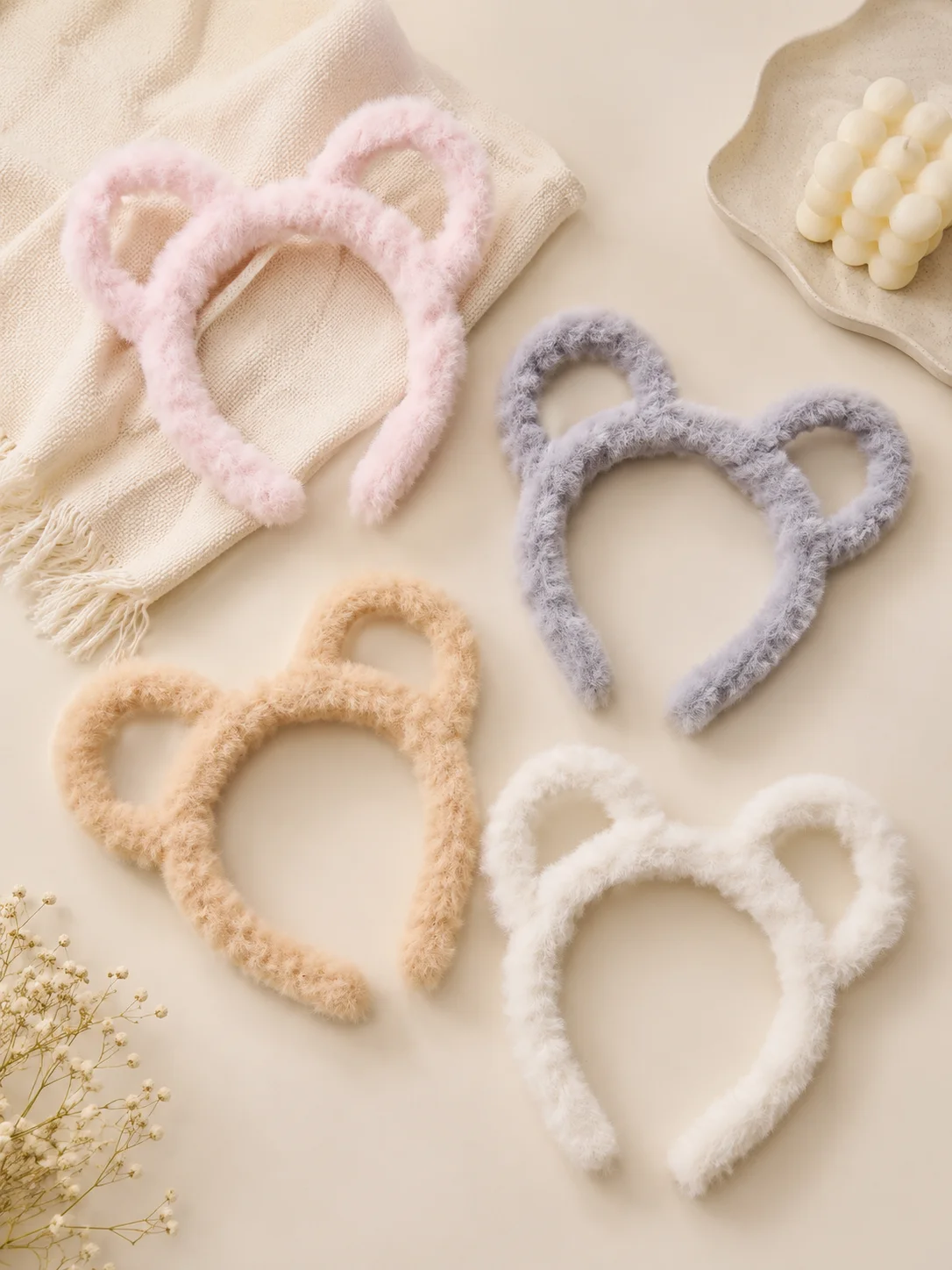 4pcs Fashion Simple Style Bear Hair Bracelet For Women Girls Party Hair Accessories