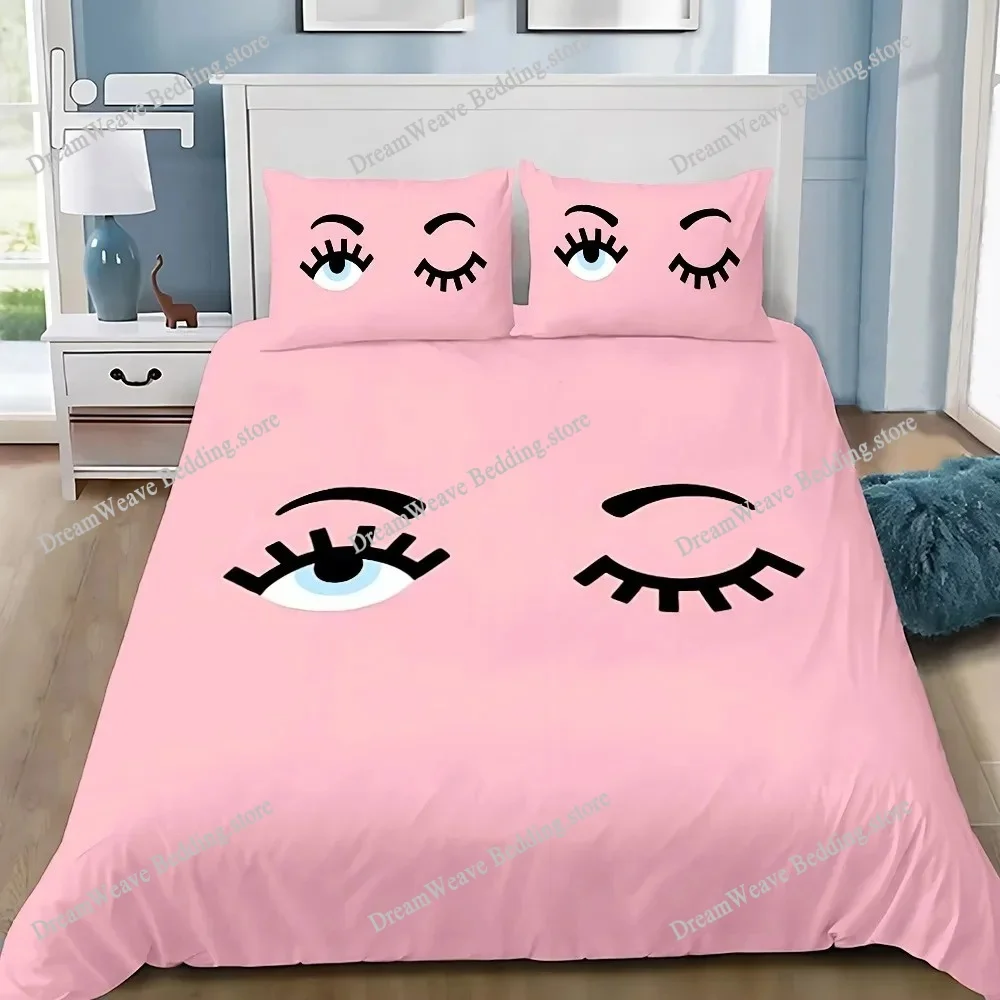 

Exquisite 3D Eyes Wallpaper Chiara Ferragni Digital Printing Bedding Set Duvet Cover Comforter Bed Adult Girls Boys Gift