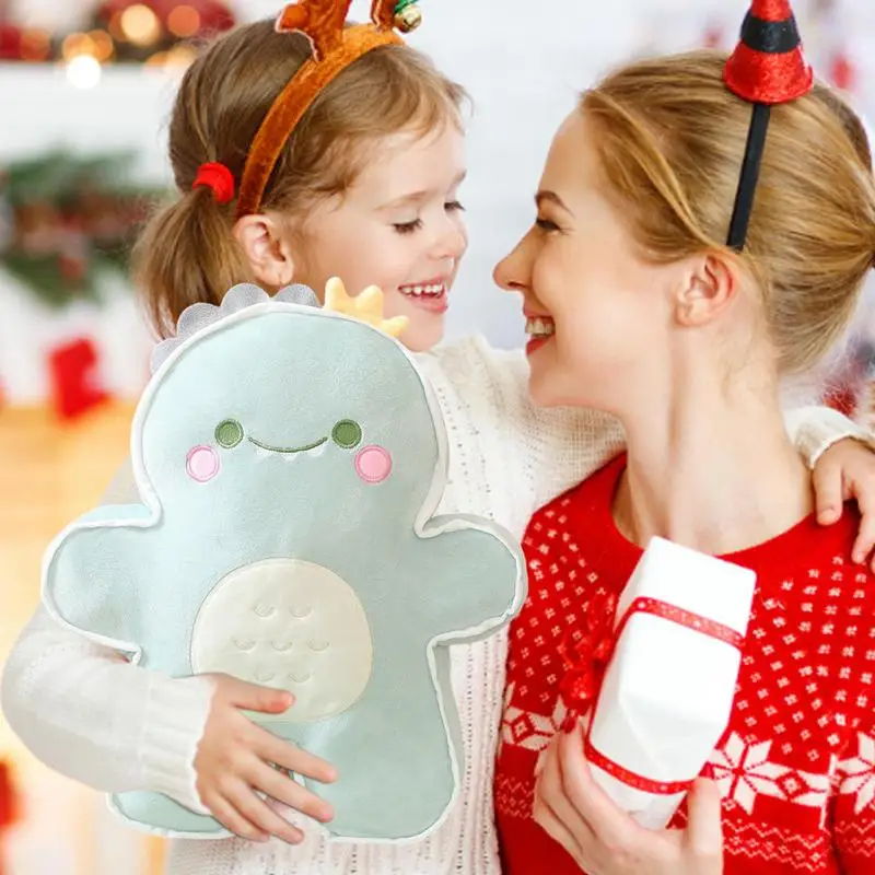 Christmas Gingerbread Man Pillow Plush Gingerbread Animal Doll Soft Cartoon Design Decoration Multi-purpose Kids Huggable Toy