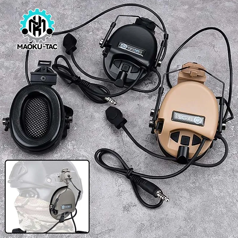 

Tactical FAST Helmet Earphone Hearing protection Headset Shooting Noise Reduction Amplify The Sound Around You Hunting