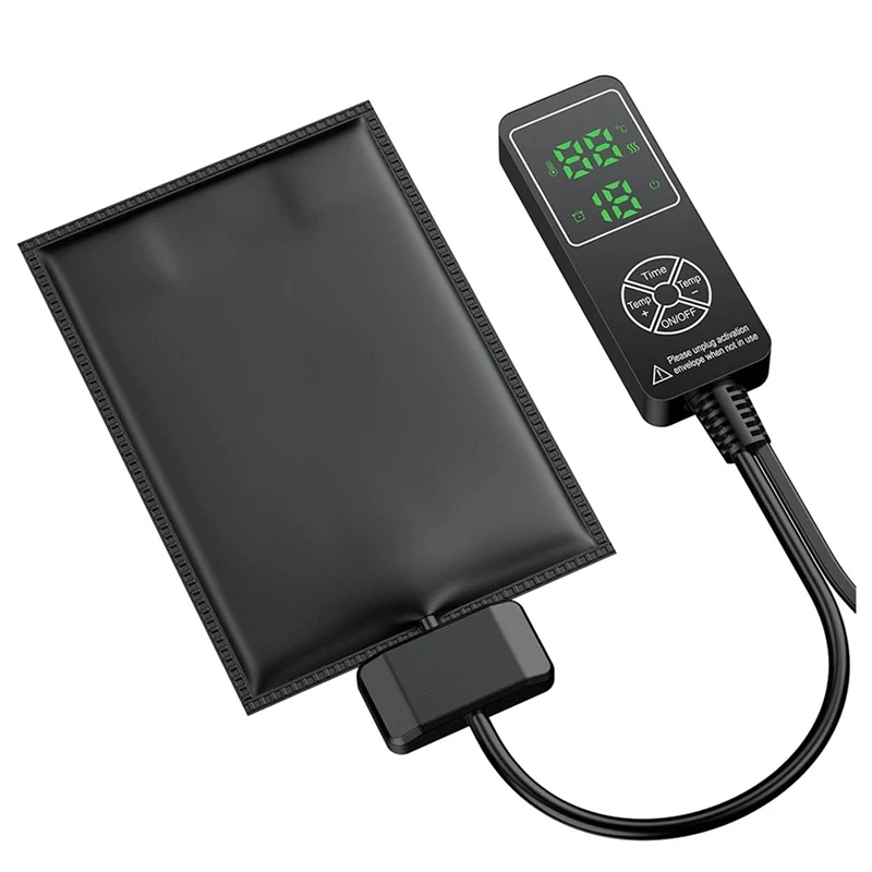 

5W Reptile Heat Pad With Digital Thermostat & Timer 7 X 5Inch Reptile Heating Pad Tank Heater Terrarium Heat Mat US Plug