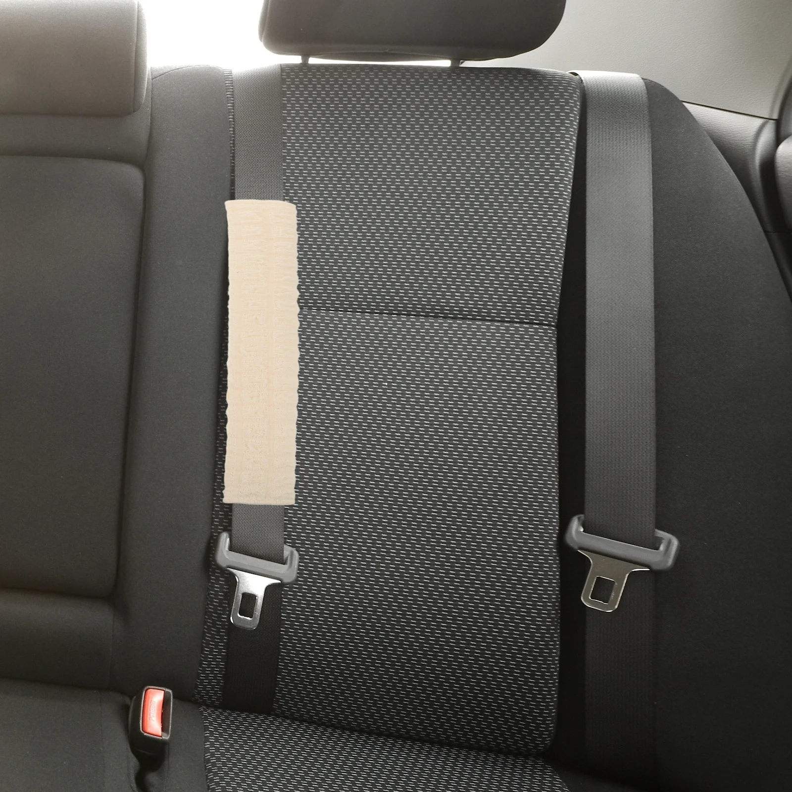 

2Pcs Shoulder Pads Extended Cute Puffed Design Comfortable Soft Auto Strap Cover Summer Interior Protector Cushion