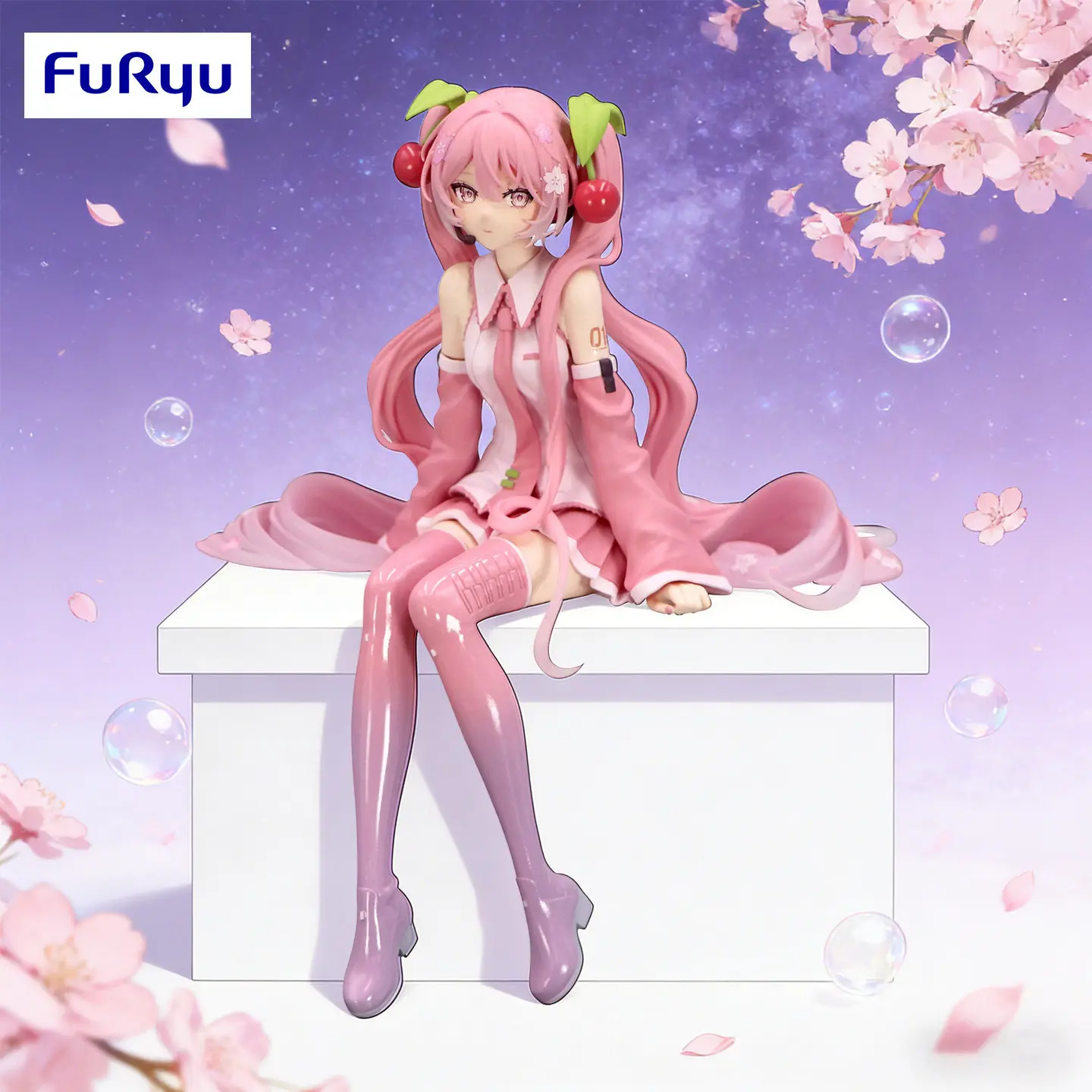フリュー初音ミクさくら未来2026-14cmヌードルストッパーpvcアクションフィギュアモデル玩具コレクションデスクオーナメントモデル玩具