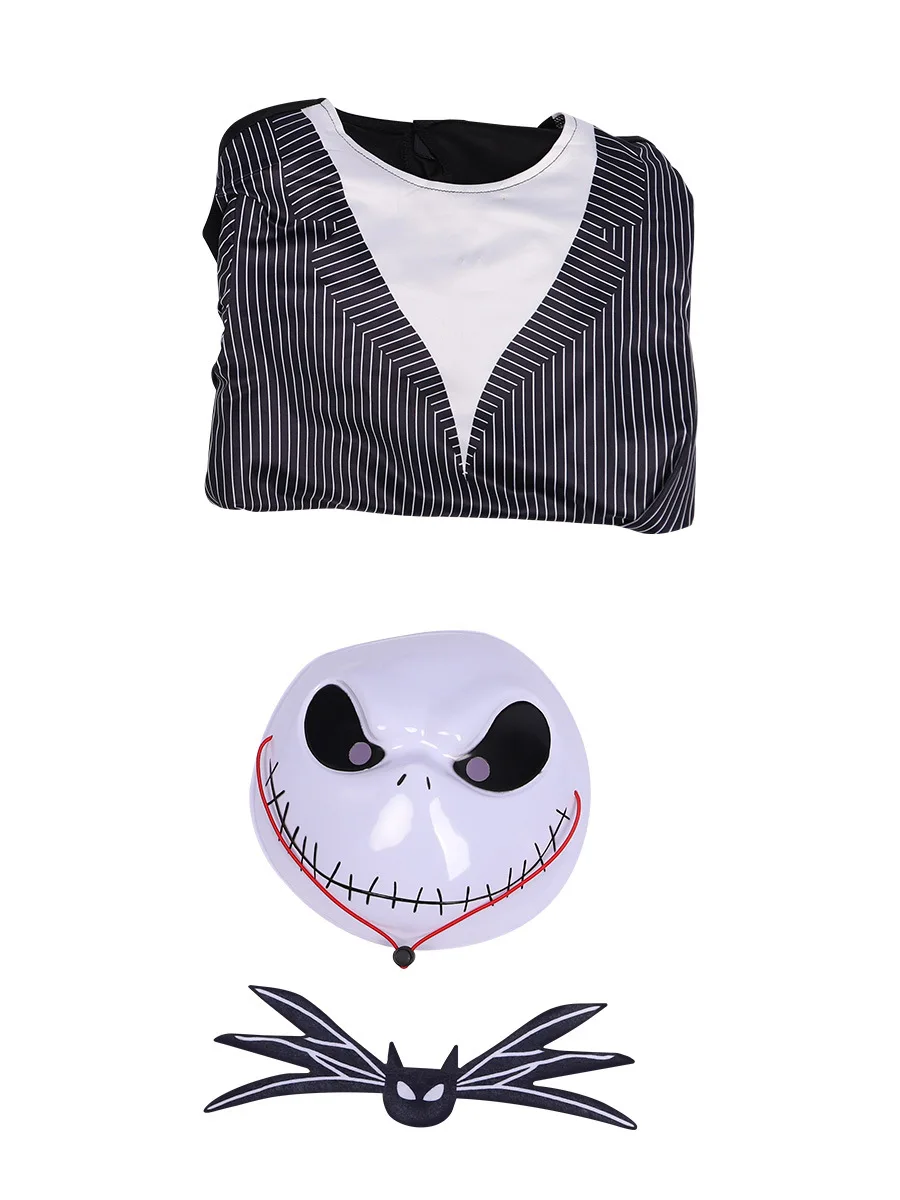 Anime Jack Skellington kostium chłopcy koszmar przed Jack Skellington Cosplay body garnitur ubrania na Halloween