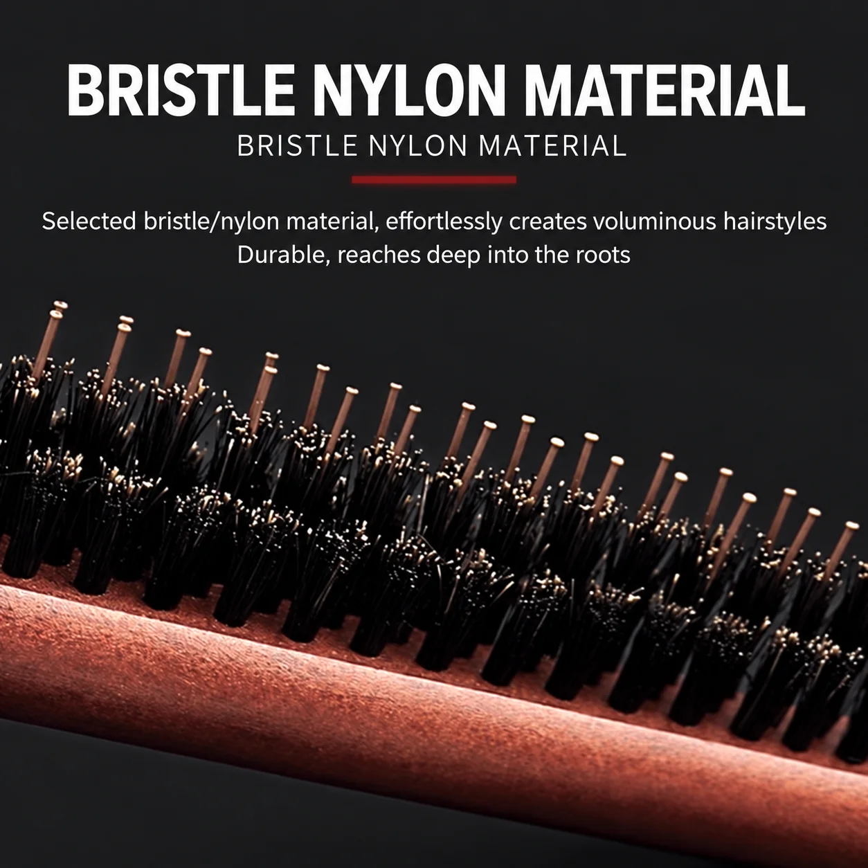 Boar Bristle Comb Teasing Wooden Teasing Comb Updo Comb 3-Row For Hair Sectioning Daily Hair Brushing Updo Styling