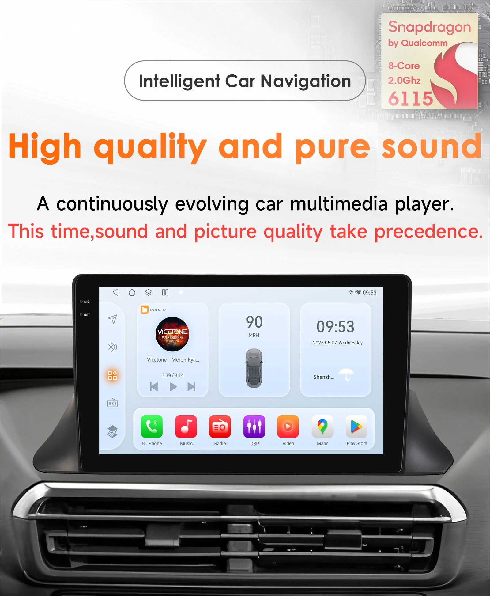 Autoradio Android per Fiat Scudo/Opel Vivaro/Citroen Jumpy/Toyota Proace/Peugeot Traveller/Expert 2024-2026 con Carplay e Schermo per Auto