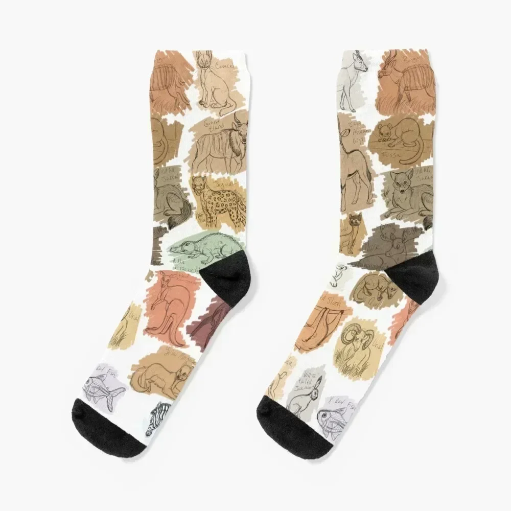 

Animal Alphabet Socks retro soccer anti-slip designer brand Socks For Man Women's