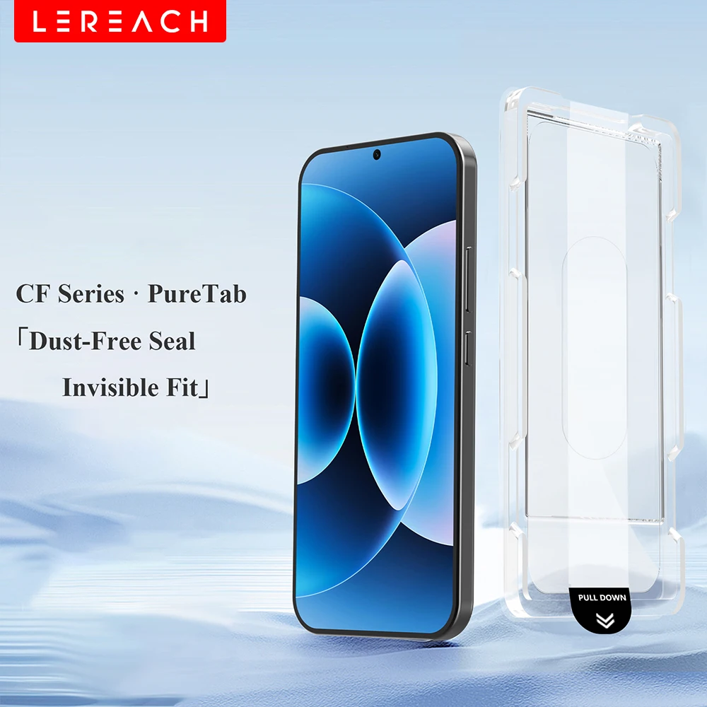 واقي شاشة من الزجاج المقوى من Lereach لهاتف Xiaomi 17 Pro Max/17 Pro/17 مع صندوق تحديد موضع خالي من الغبار، محدد تلقائي، شفاف عالي الدقة