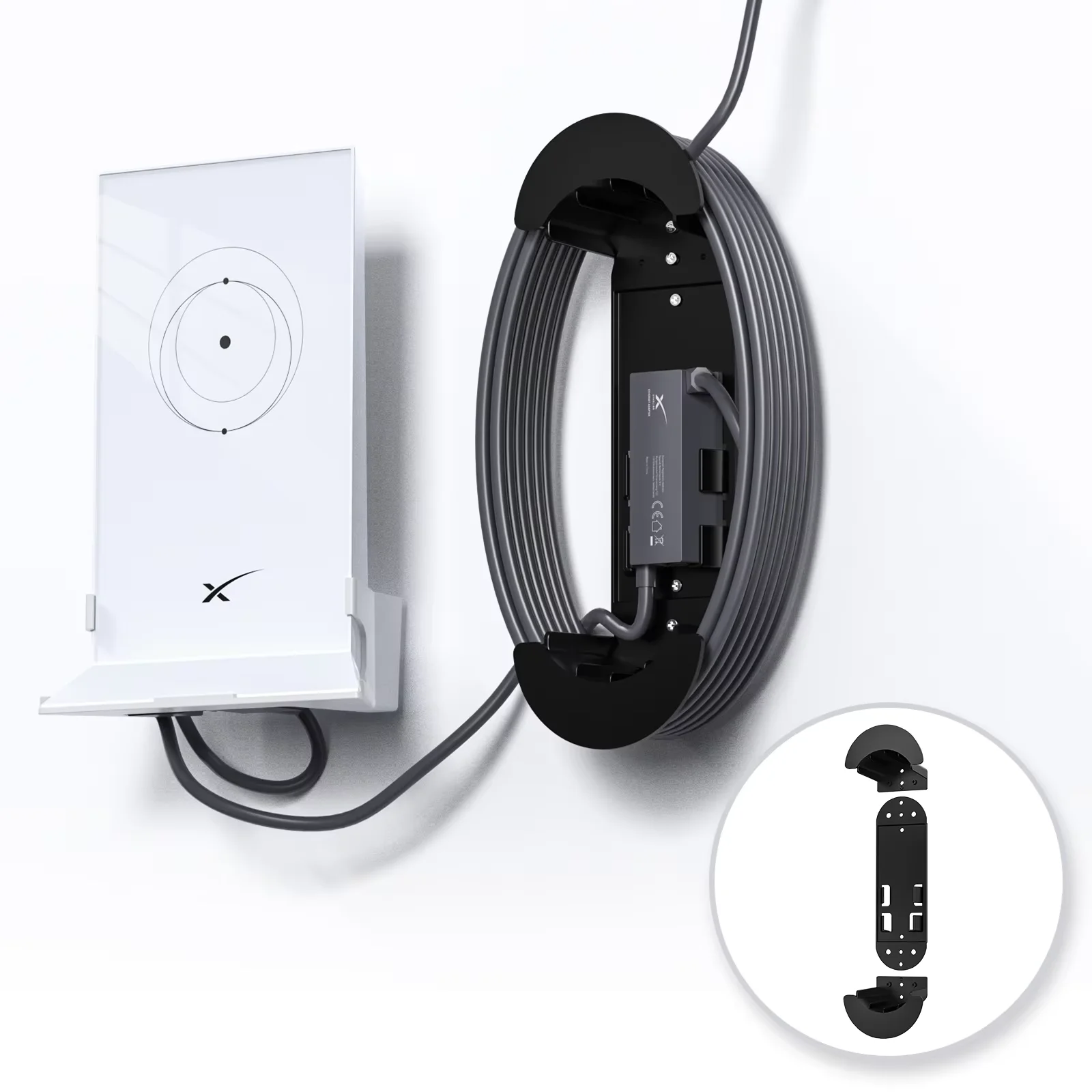 EDUP SK0003 Starlink Ethernet Cable 2-in-1 Storage Stand Practical Single Pack Bracket Mounting Kit ABS Cable Accessory