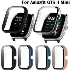 Full Pc Protective Case For Amazfit GTS 4 GTS2 Mini Smart Screen Protector Case For Amazfit GTS3 Cover Shell+Tempered Glass Film