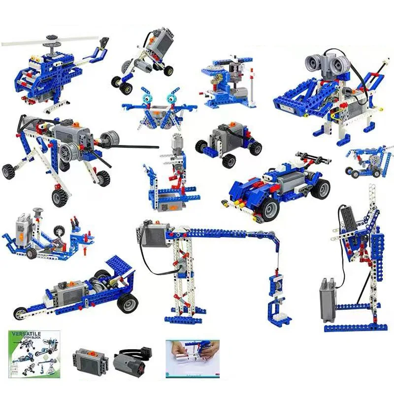 9686 Technical Bricks Parts DIY Technology Education Building Blocks Instructions for Multiple Power Function Models Toys
