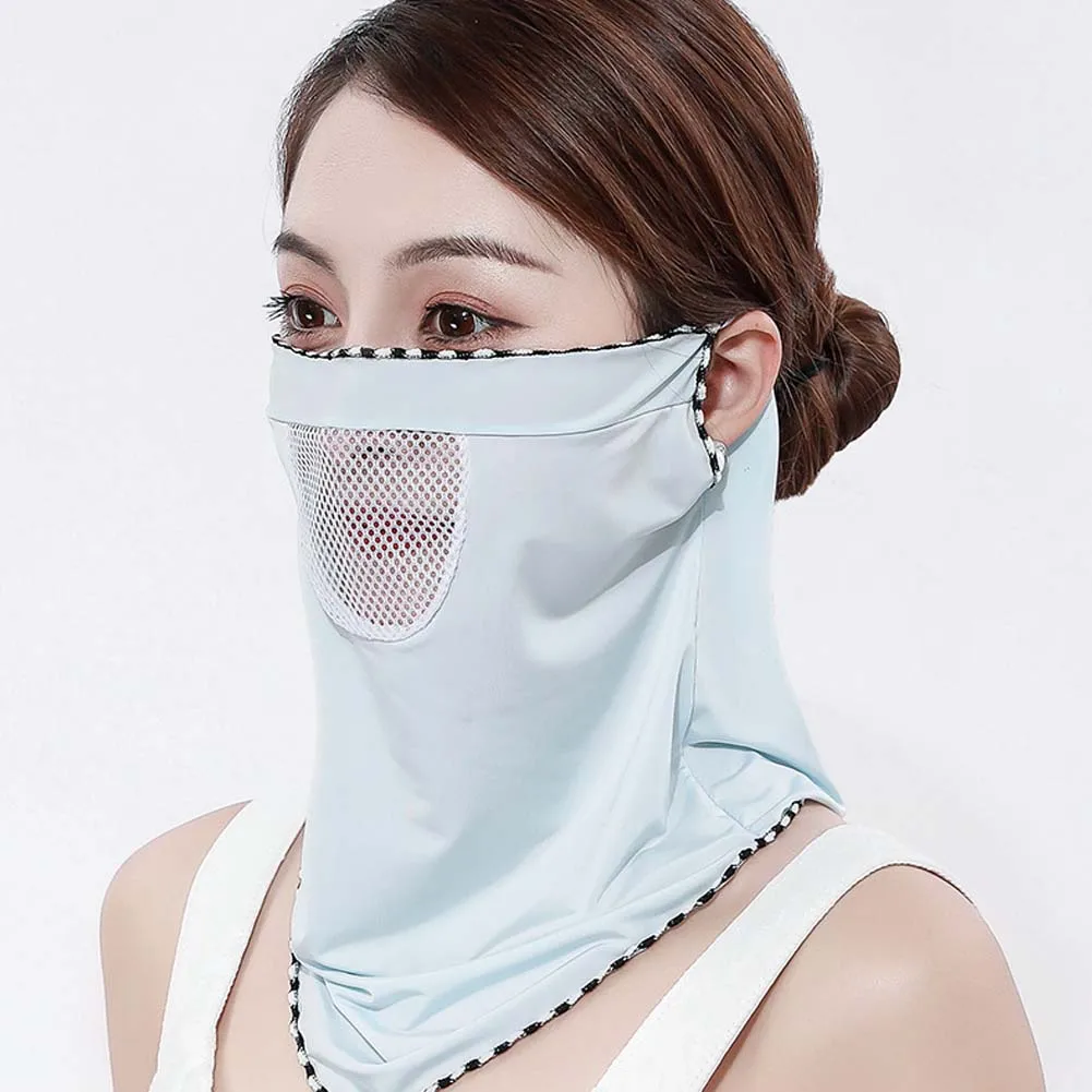 Multi-functional Cycling Sun Protection Ice Silk Neck Protection Dew Nose Neck Mask Scarf Mouth Mask Face Cover