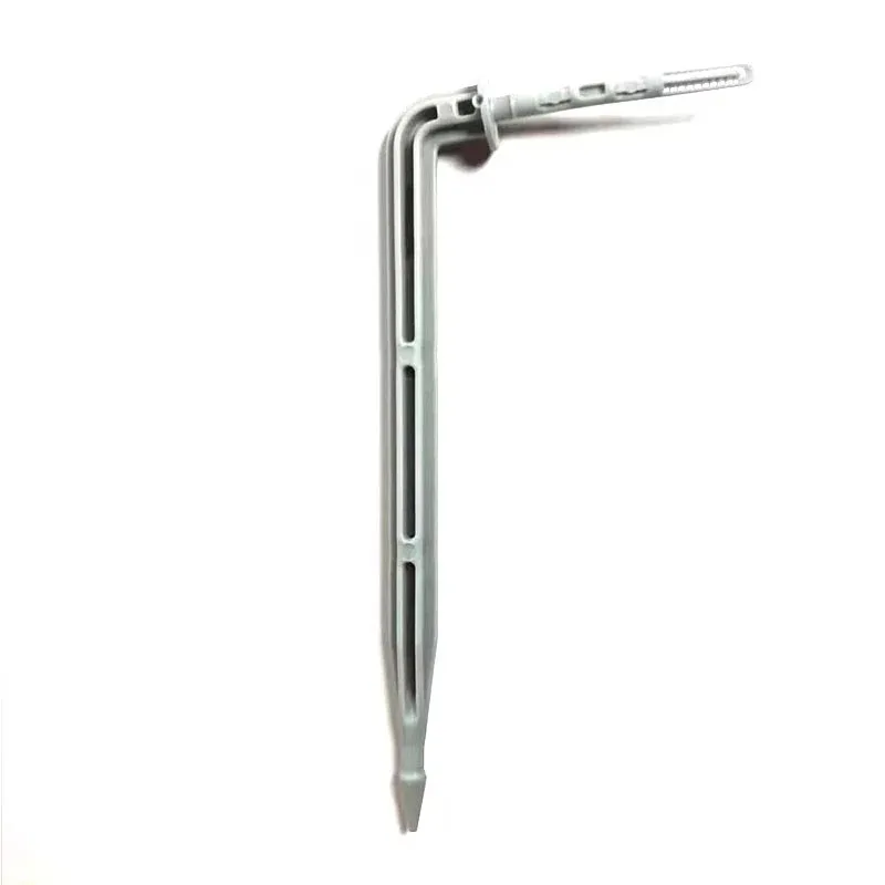 Blueberry Drip Emitter Kit, Grey & White Curved Straight Arrow Dripper Plastic Irrigation Fittings for Greenhouse Nursery Plant